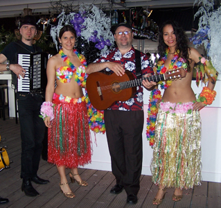 Caribische themafeest trio